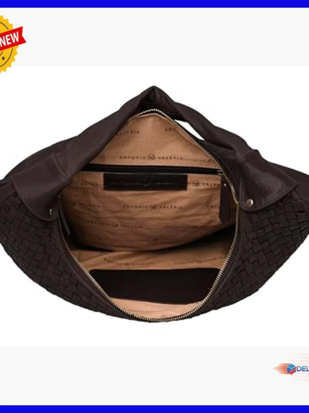 Braided Leather Tote Bag Hobo Shoulder Bag Medium Size
